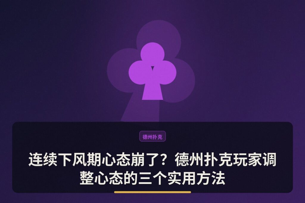 连续下风期怎么调整心态 - 连续下风期心态崩了?德州扑克玩家调整心态的三个实用方法