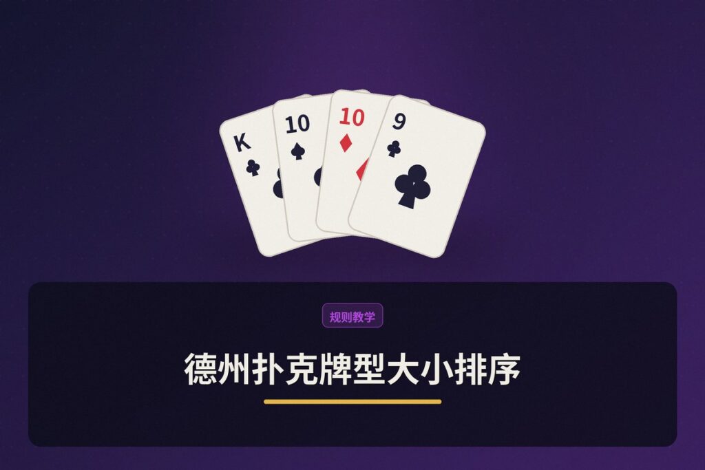 德州扑克牌型大小排序 - 德州扑克牌型大小排序:从高牌到皇家同花顺,一文学会所有牌型
