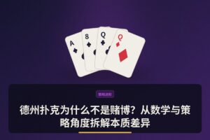 德州扑克为什么不是赌博 - 德州扑克为什么不是赌博？从数学与策略角度拆解本质差异