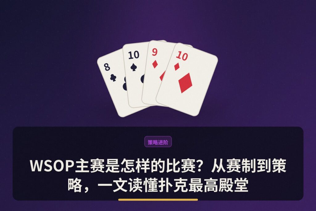 WSOP主赛是怎样的比赛 - WSOP主赛是怎样的比赛?从赛制到策略,一文读懂扑克最高殿堂